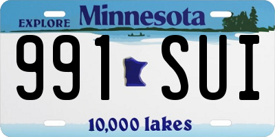 MN license plate 991SUI