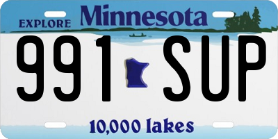 MN license plate 991SUP