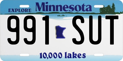 MN license plate 991SUT