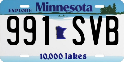 MN license plate 991SVB
