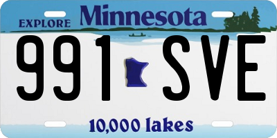 MN license plate 991SVE