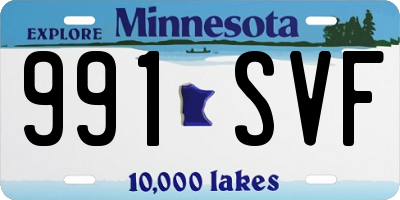 MN license plate 991SVF