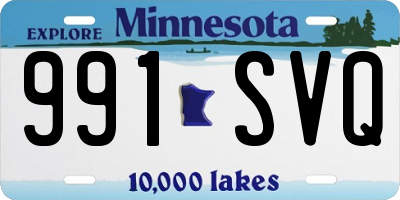 MN license plate 991SVQ