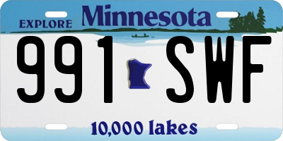 MN license plate 991SWF