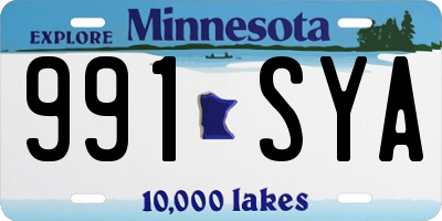 MN license plate 991SYA