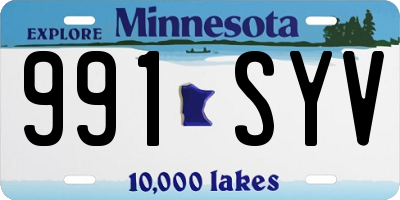MN license plate 991SYV