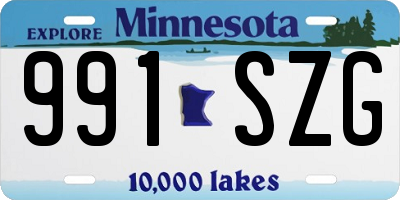 MN license plate 991SZG