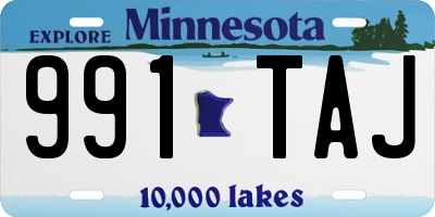 MN license plate 991TAJ