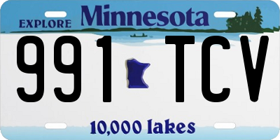 MN license plate 991TCV
