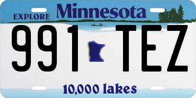 MN license plate 991TEZ
