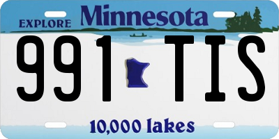 MN license plate 991TIS