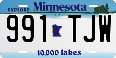 MN license plate 991TJW