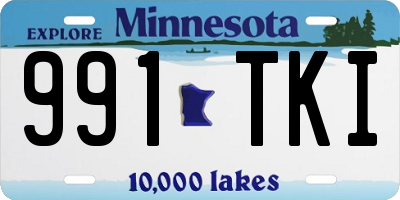 MN license plate 991TKI