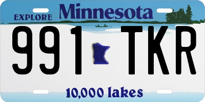 MN license plate 991TKR