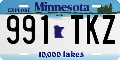 MN license plate 991TKZ