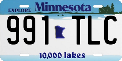 MN license plate 991TLC