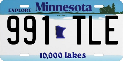 MN license plate 991TLE
