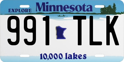 MN license plate 991TLK