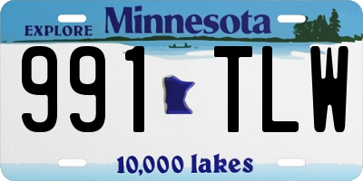 MN license plate 991TLW