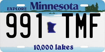 MN license plate 991TMF