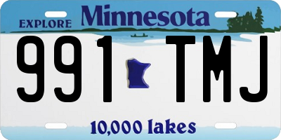 MN license plate 991TMJ