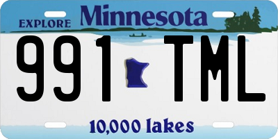 MN license plate 991TML