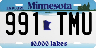 MN license plate 991TMU