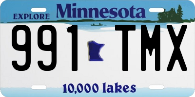 MN license plate 991TMX