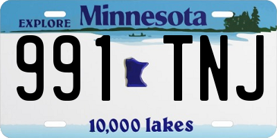 MN license plate 991TNJ