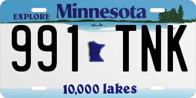 MN license plate 991TNK
