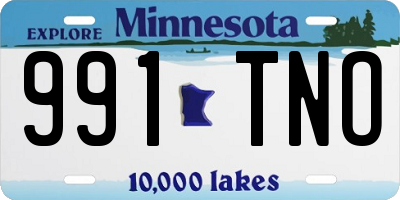 MN license plate 991TNO