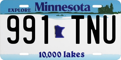 MN license plate 991TNU