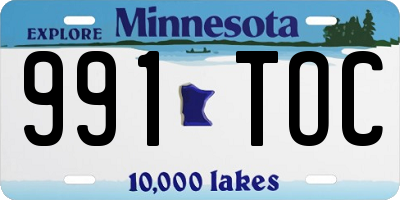 MN license plate 991TOC