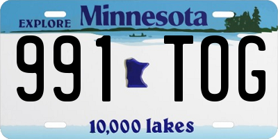 MN license plate 991TOG