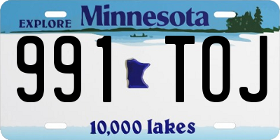 MN license plate 991TOJ