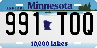 MN license plate 991TOQ