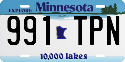 MN license plate 991TPN
