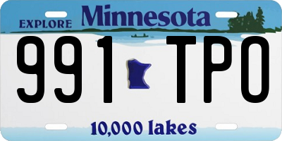 MN license plate 991TPO