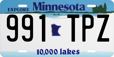 MN license plate 991TPZ