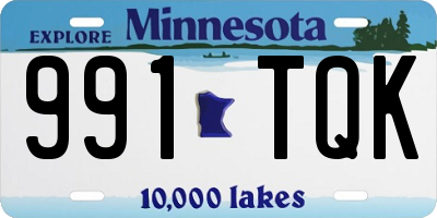 MN license plate 991TQK