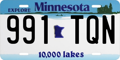 MN license plate 991TQN