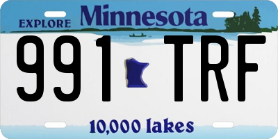 MN license plate 991TRF