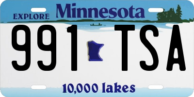 MN license plate 991TSA