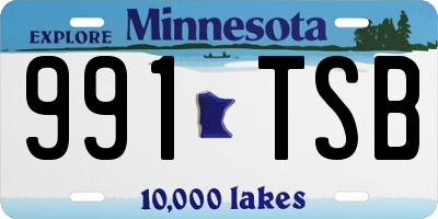 MN license plate 991TSB