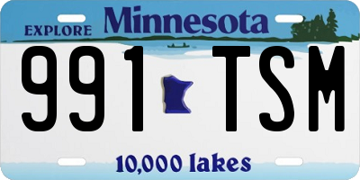MN license plate 991TSM