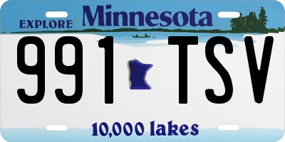 MN license plate 991TSV