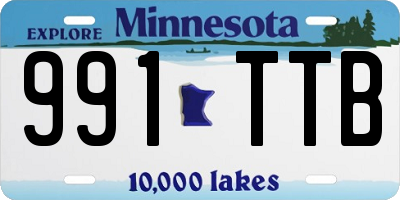 MN license plate 991TTB
