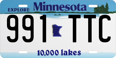 MN license plate 991TTC