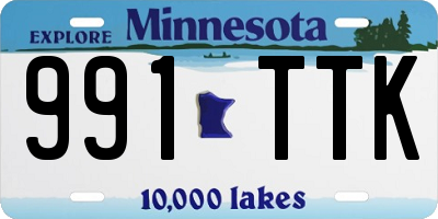 MN license plate 991TTK