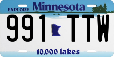 MN license plate 991TTW